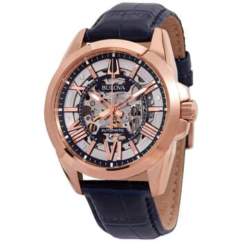 Sutton Automatic Silver Skeleton Dial Men's Watch 97A161