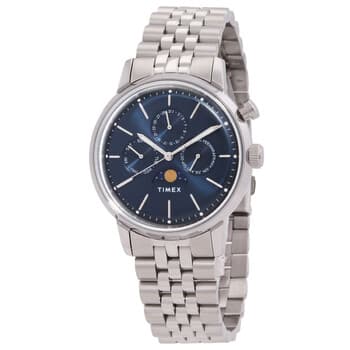 Marlin Quartz Moon Phase Blue Dial Watch TW2W51300JR